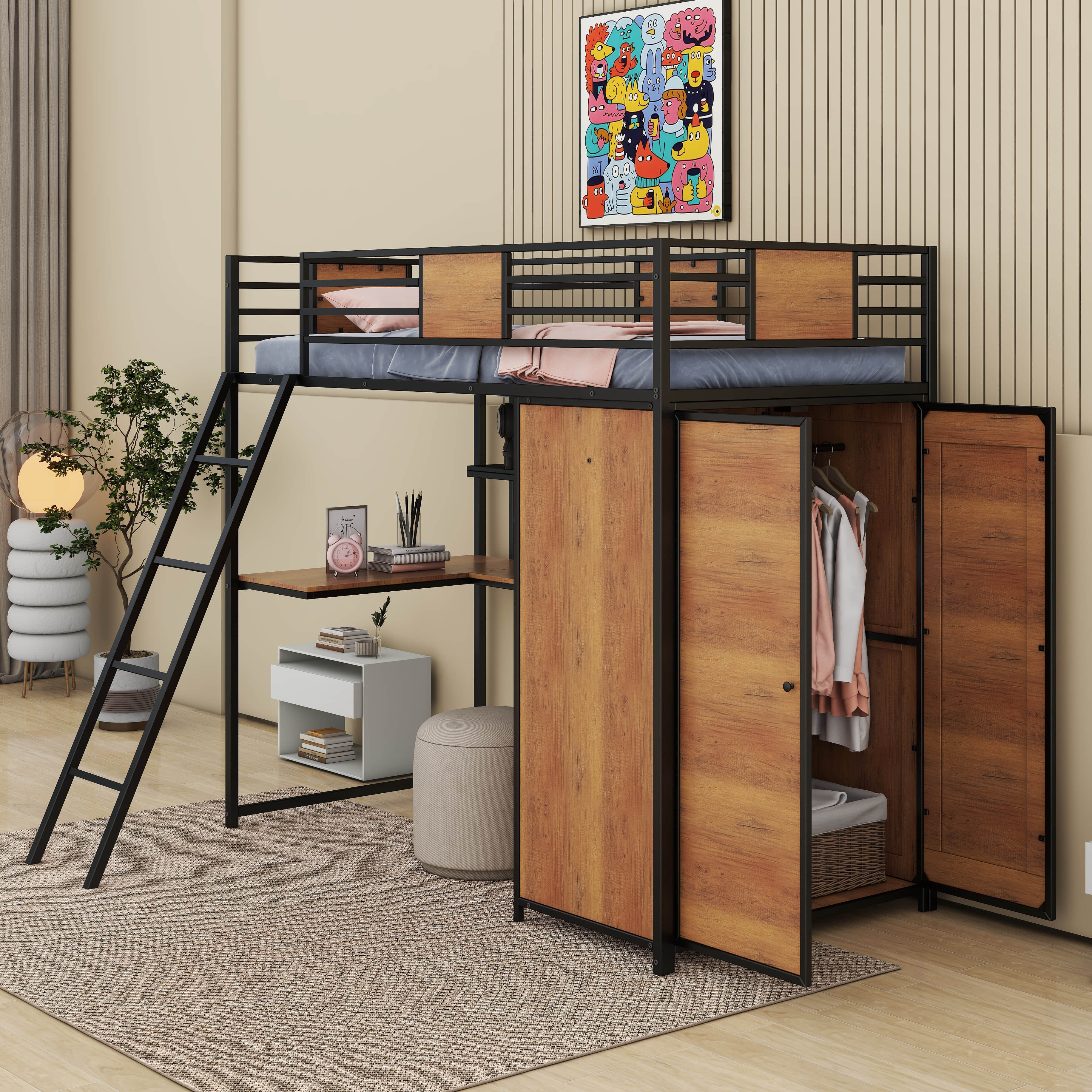 Picture Idea: Mason Marbles Loft Bed With Desk And Armoire