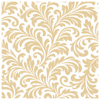 Beige Floral Damask Comforter
