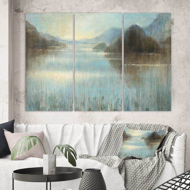 «Lake House Vue» par Lase House, reproduction d'art sur toile tendue, H 28 po x l 36 po x P 1 po