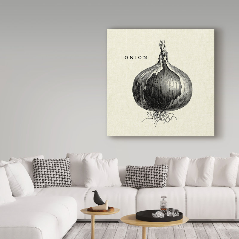 « linen vegeta bw », reproduction de dessin sur toile tendue, H 14 po x l 14 po