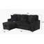 Canapé modulaire moelleux avec canapé-lit en tissu de velours - noir-1515932353