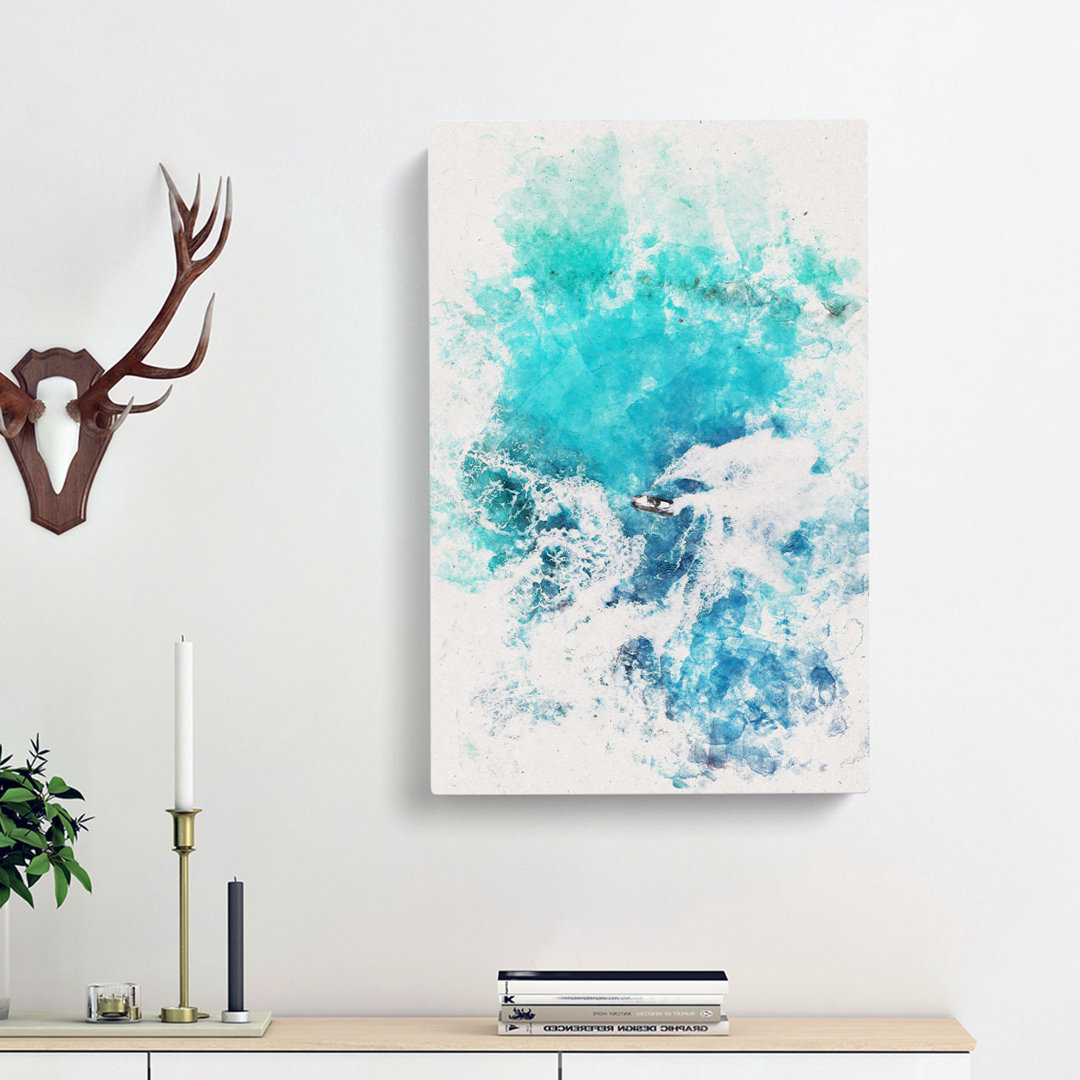 Jet Ski In The Maldives - Wrapped Canvas