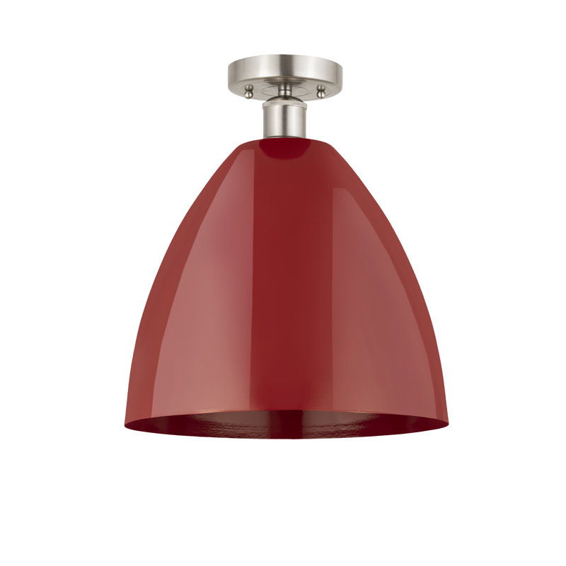 Semi encastrement, Rouge, Nickel satiné brossé