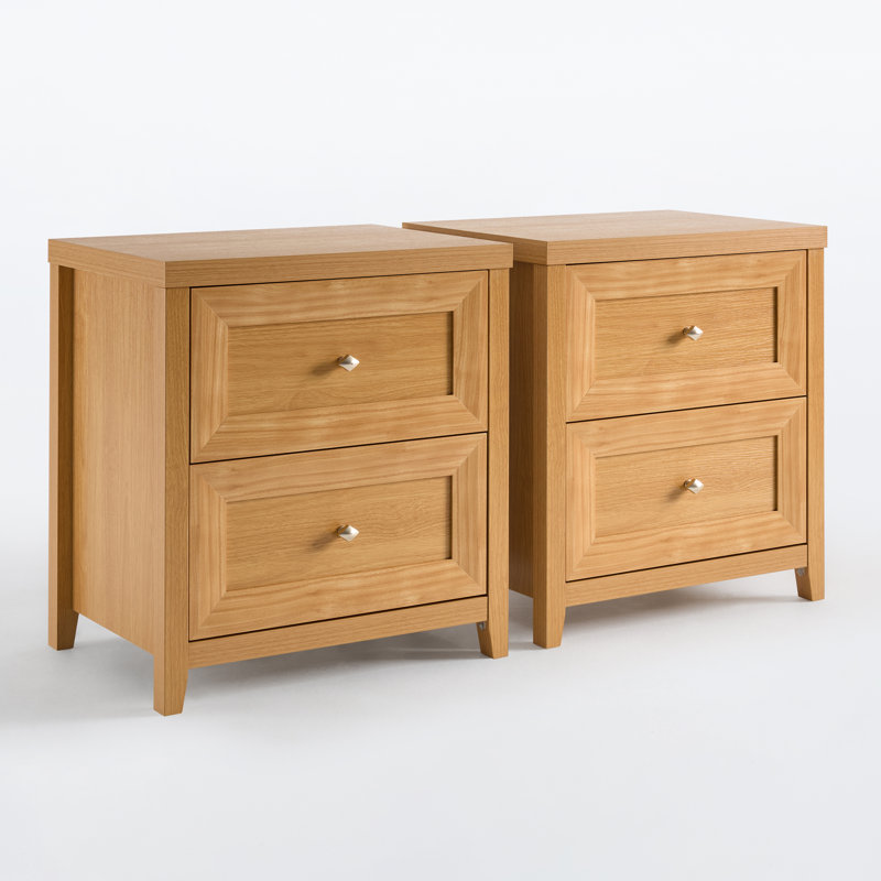 Cleckheat 23'' W Nightstand (Set Of 2), Honey Oak
