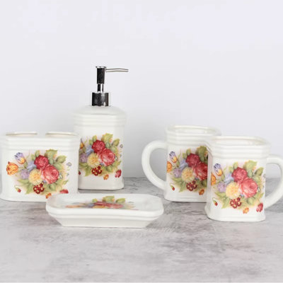 Ceramic Bathroom Accessories Set