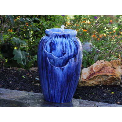 Tea Garden Fountain (Blossom Blue) By 