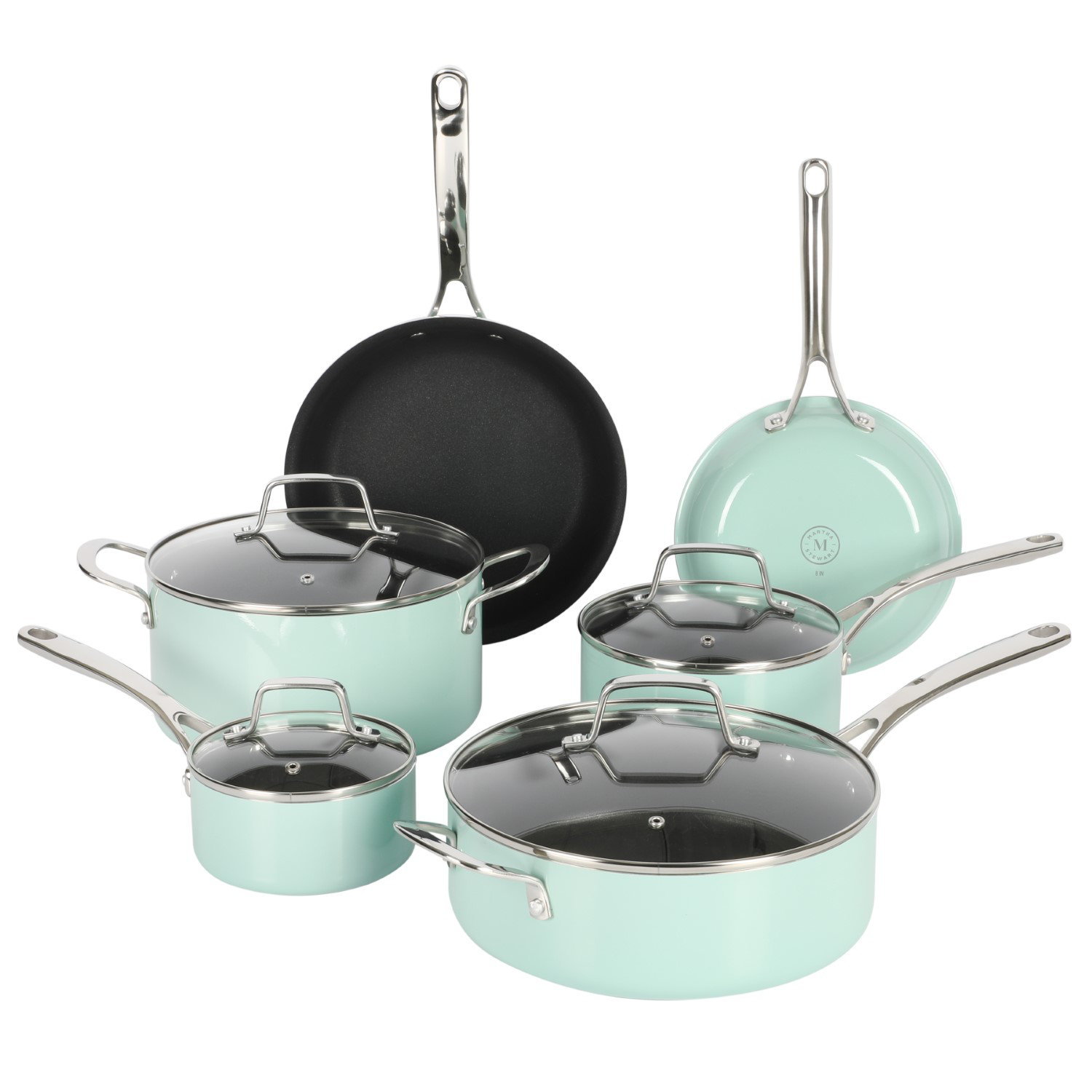 Martha Stewart 10 Piece Aluminum Nonstick Cookware Set & Reviews