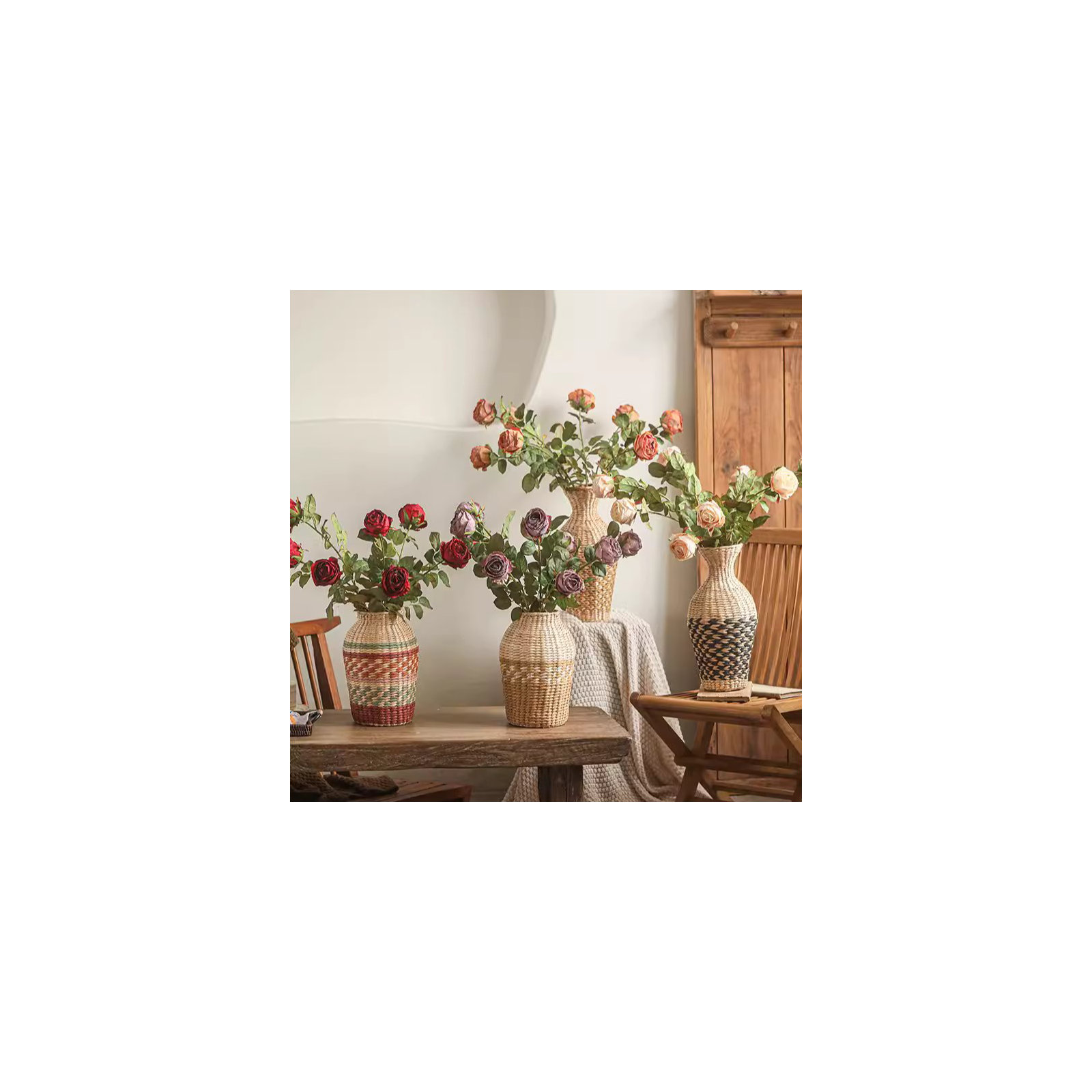Artificial Single Rose Stem 28.7" Tall