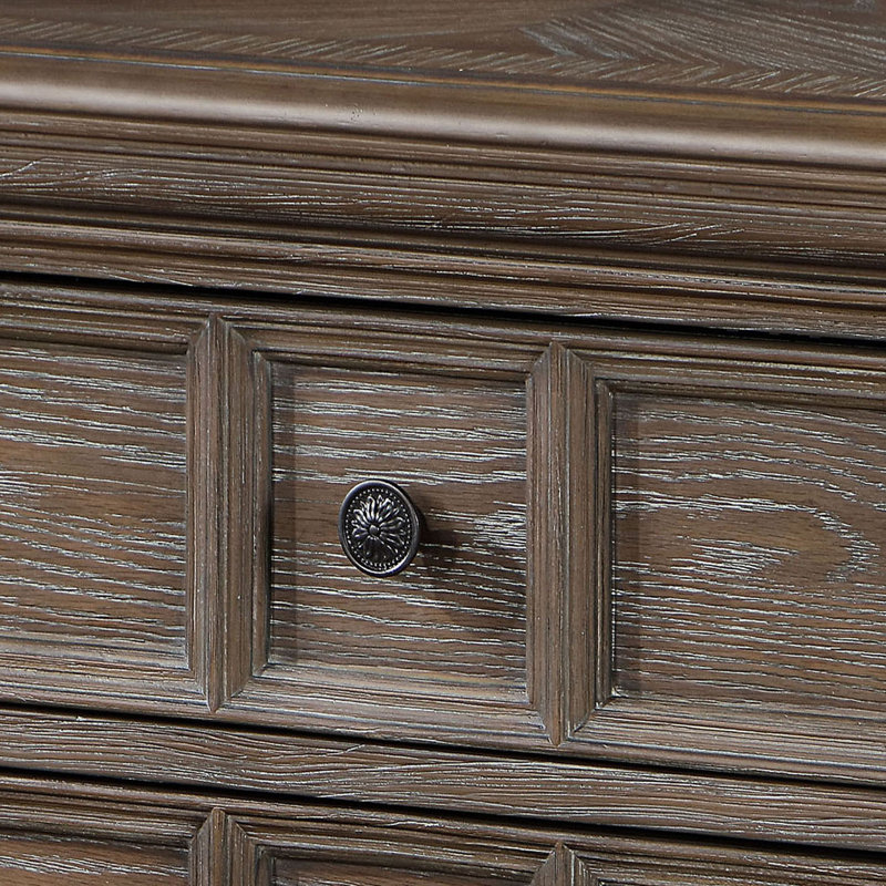 Table de chevet 3 tiroirs gris Eiyanna