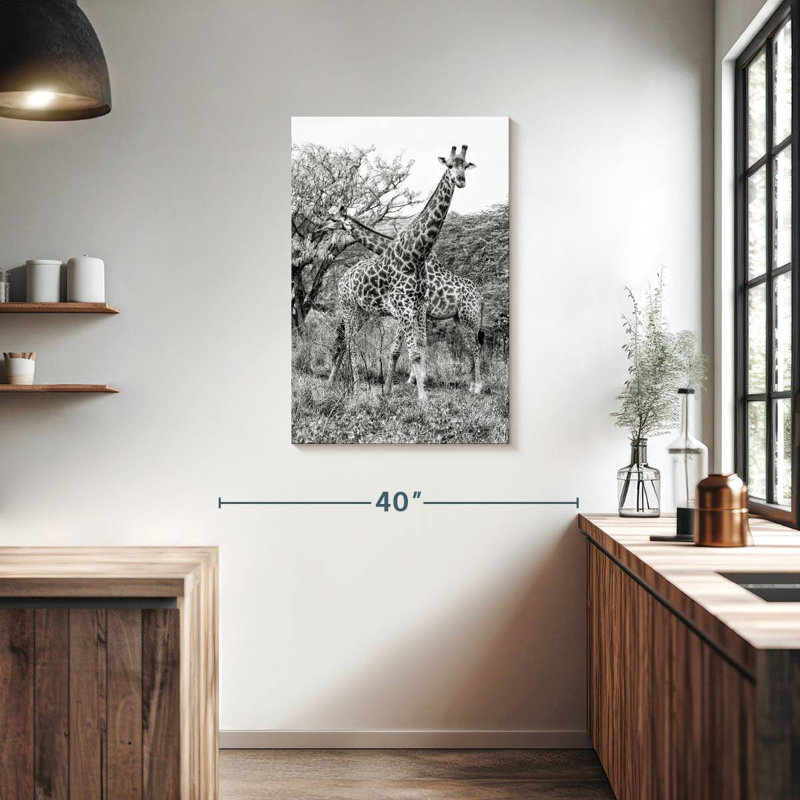 Mère et jeune girafe Brampt, H 36 po x l 24 po