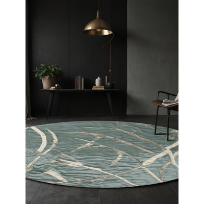 Machine Washable Grey Area Rug