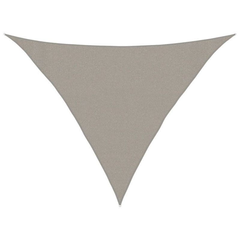  Sunshade Sail 160 G/M² Triangular Light Grey 3X3x4.2 M HDPE