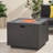 33" Outdoor Propane Fire Pit With 50,000 , Square, Tank Inside, Brushed Brown, Powder-Coated Iron, Easy Assembly Square Pit, 33", Iron Construction, No Required