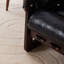 Chaise vintage rétro pour le salon, avec surface amovible et hydrofuge, structure en bois d'hévéa, espace primaire noir antique, assemblage rapide et démontage des dommages, cire à l'huile