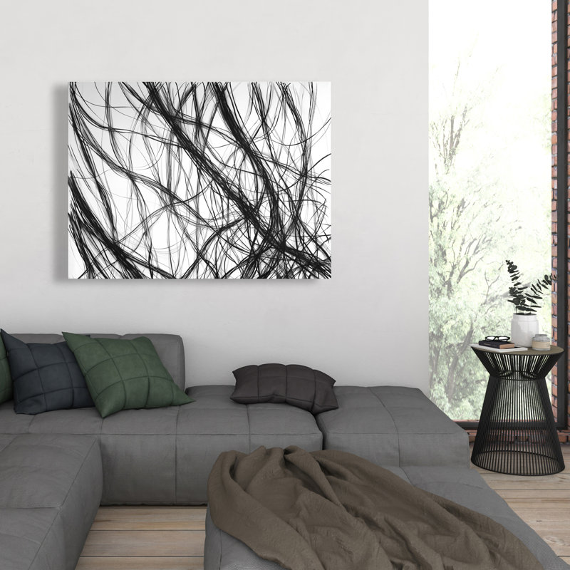 Connexion - Art sur toile noir et blanc pour la décoration intérieure