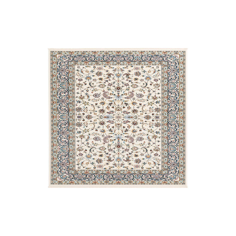 Jackson Oriental Indoor Rug, Rectangle 6'1" x 9', Ivory/Blue