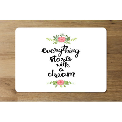 Kaitlan Polyester-Coated Hardboard No Pattern Rectangle Placemat