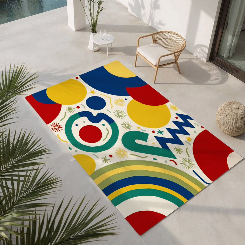 Tapis intérieur et extérieur Jazzy Flicker, Rectangle 1 pi 6 po x 2 pi 6 po