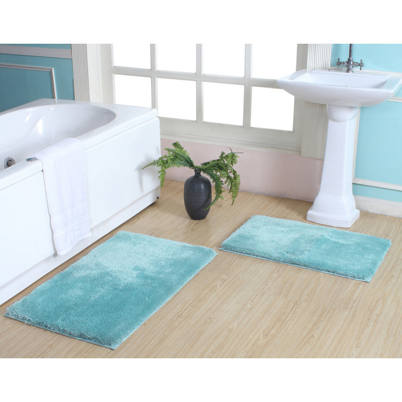 Luxury Microfiber Bath Rug Set - 20”X32”/23”X39”, Blue
