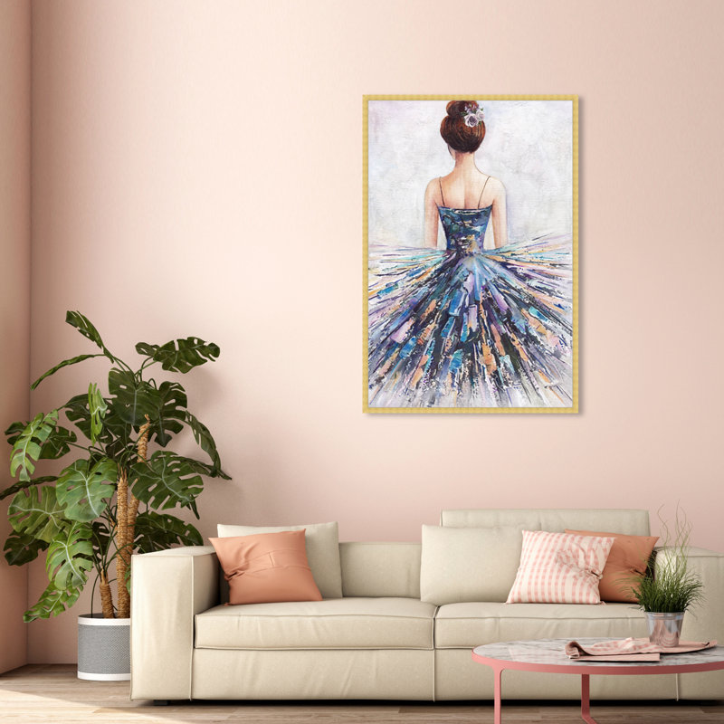 «Lovely Lady», impression encadrée pour la chambre à coucher, Cadre doré, H 36 po x l 54 po