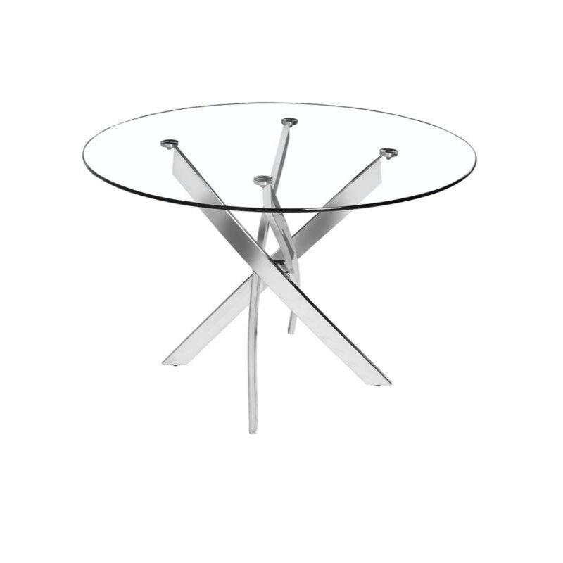 Table en verre etoile dorée, Or, L 36 po x L 36 po