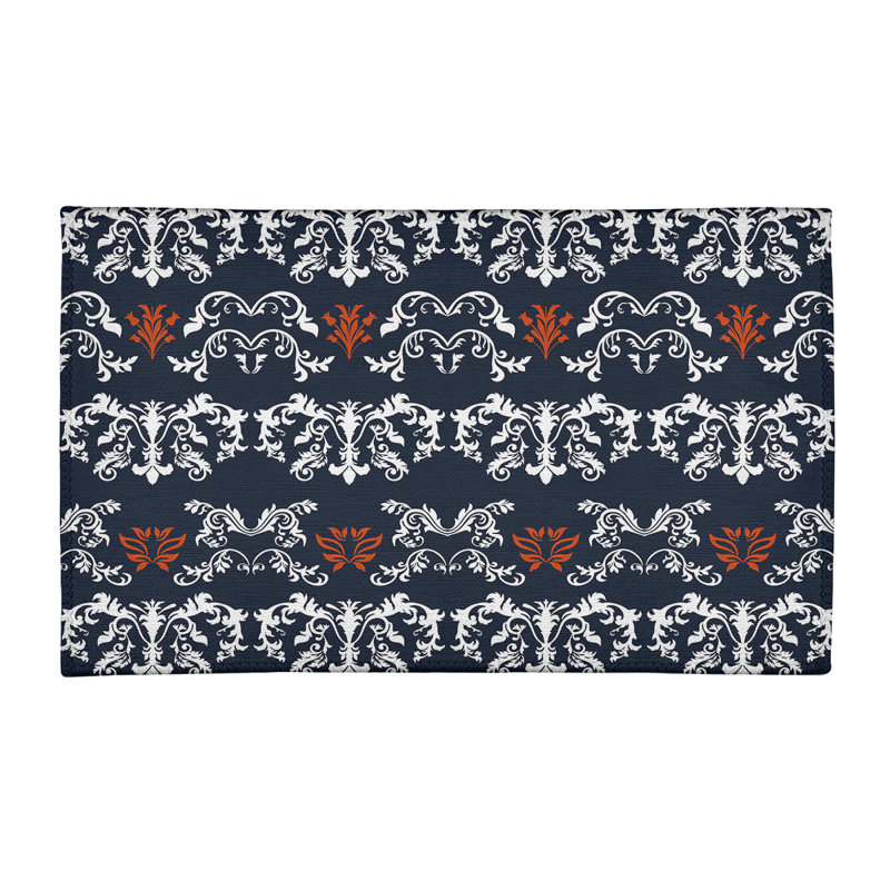 Damask Indoor Rug, Rectangle 3' x 5'