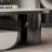 Modern oval stone slab coffee table-485396188