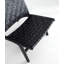 Fauteuil d'appoint en cuir de frêne de couleur noire Maintenon-67946171