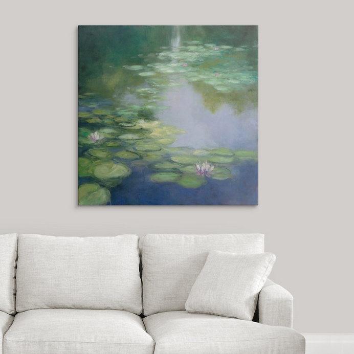 « i » par julia purinton, reproduction d’art Blue Lily, H 35 po x l 35 po x P 1,5 po, Toile