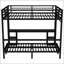Grand lit superposé simple TG / lit mezzanine avec bureau et tablettes