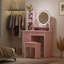 Ensemble coiffeuse avec tabouret et miroir Willodine-1320393834