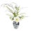 Magnolia and Delphinium Arrangement in a Decorative Ceramic Vase