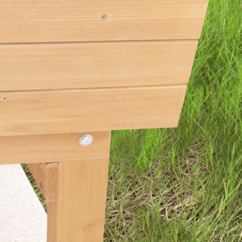 Janay Large Wood Raised Garden Bed, Nature