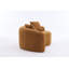 Canapé modulaire courbé en chenille: double profondeur (21,3 po et 26,8 po), orange, sans assemblage, compact pour les petits espaces, 400 lb, L 66,9 po-2059627328
