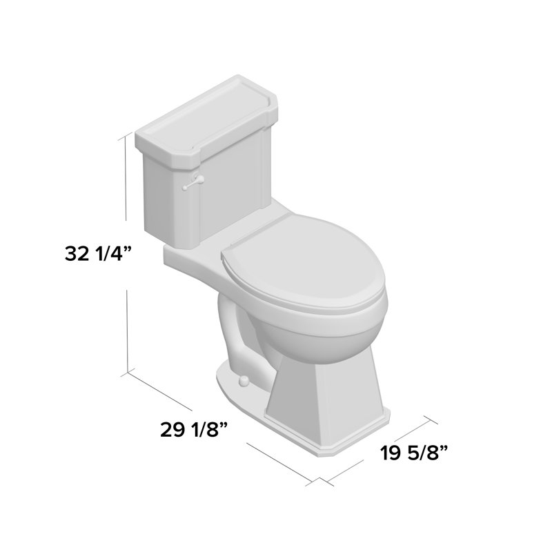 Toilette allongée deux pièces Richmond 1,28 GPF (siège inclus)