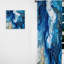Elixir II Agatie bleu gris et gris - Rideau moderne - Velours obscurcissant - 1 panneau-107609051