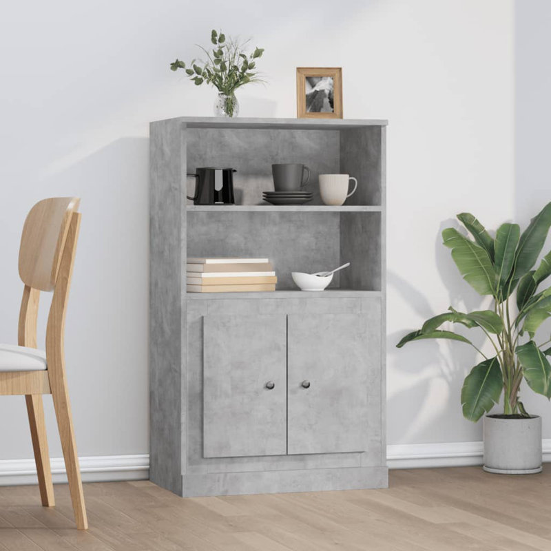 Andersonburg 60 Cm Wide Highboard, Concrete Grey