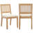 Amando Mid Century Modern Farmhouse Style Rattan Dining Chairs, Cane Upholstered Kitchen Side Chair With Natural Hardwood Frame-551457058