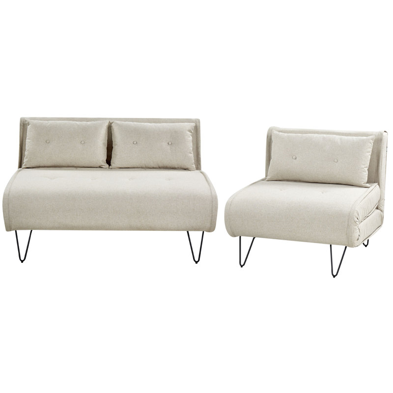 Saphia 2 - Piece Living Room Set, Light Beige