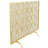 Frary Metal Star Patterned Single Panel Geometric Gold Fireplace Screen with Mesh Netting