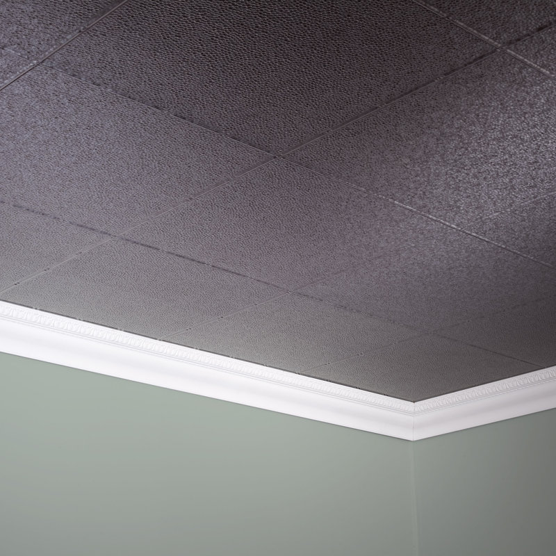 Panneau de plafond décoratif en vinyle 2 pi x 4 pi FASÄDE, Acier galvanisé