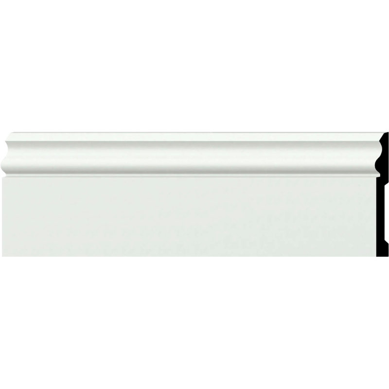 Endurathane Aberdeen Baseboard Moulding, 5 1/2"H x 5/8"P x 94 1/2"L, Factory Primed (2-Pack), 5.5" H x 94.5" W x 0.625"D