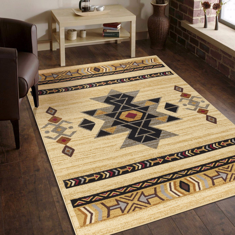 5'3" X 7'3" Southwest Area Rug, Rectangle 5'3" x 7'3"