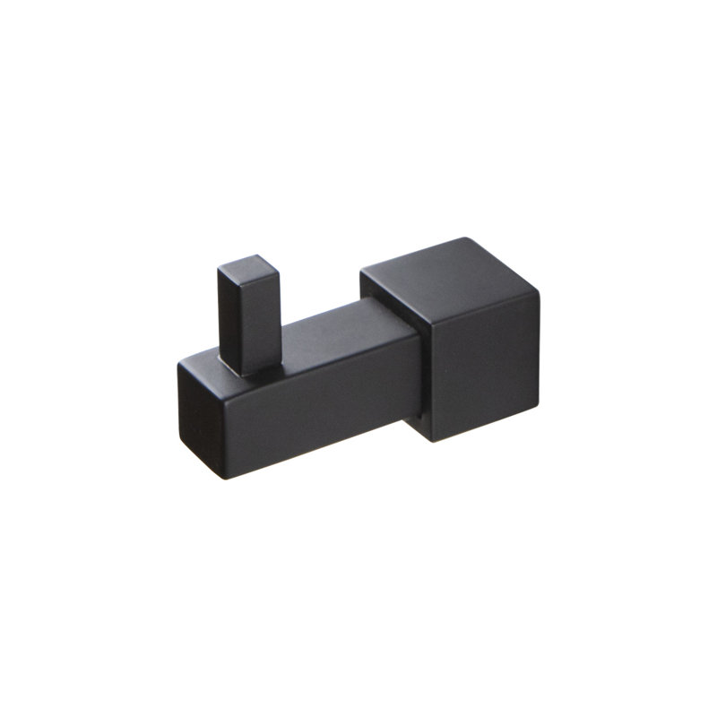 Quadro Single Robe Hook, Matte Black