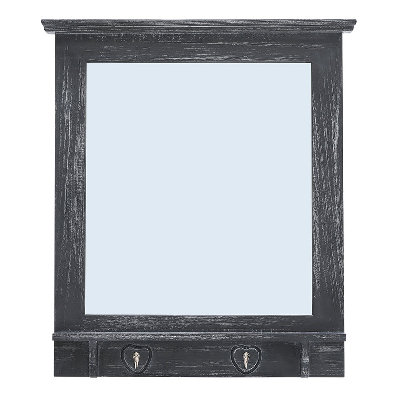 Colbourne Solid Wood Rectangle Wall Mirror