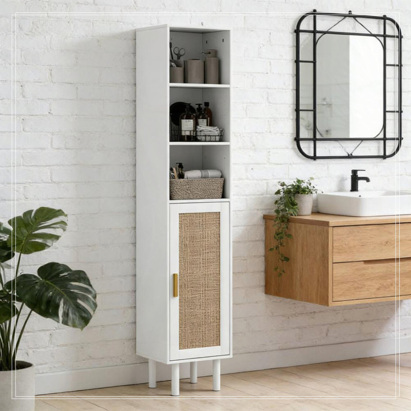 Armoire de salle de bain mince, White