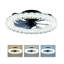 Ventilateur de plafond en cage 19,7 pouces avec éclairage DEL - Plafonnier encastré moderne, acrylique noir de jais et PC, télécommande à 6 vitesses à intensité variable 3000-6500K