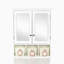 Armoire de rangement pour salle de bain, armoires à pharmacie pour salle de bain avec miroir, 2 portes, 2 tablettes réglables et 3 paniers de rangement en bois de style mural pour salle de bain