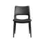 Chaises de salle à manger confortables en cuir PU noir, design moderne, support en métal, polyvalentes pour la maison et le bureau