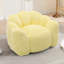 Fauteuil pour adulte jaune, style compression Lotus, en fausse fourrure hygiénique et anti-salissure, fond antidérapant, pour fauteuil de détente multi-scène de forme ergonomique, anneau de traction mobile, base,-130844329